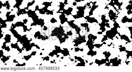 White Cowhide With Black Spots As A Seamless Pattern