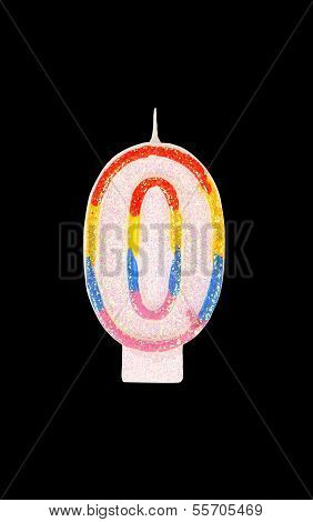 Candle in the form of nil figures.