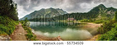 Mountain Landscape With Mountain Chalet