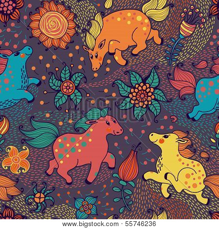 Horses in the meadow
