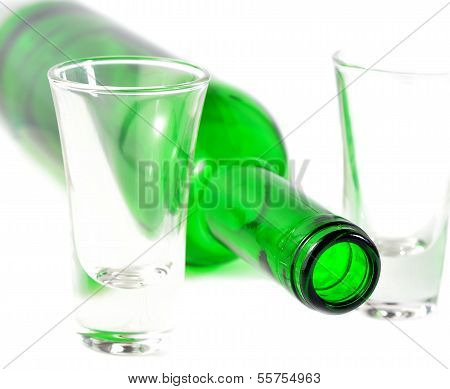 two empty glasses