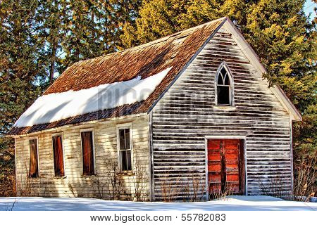 An abandoned country church