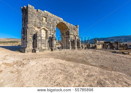 Arch Of Caracalla In Volubilis, Morocco