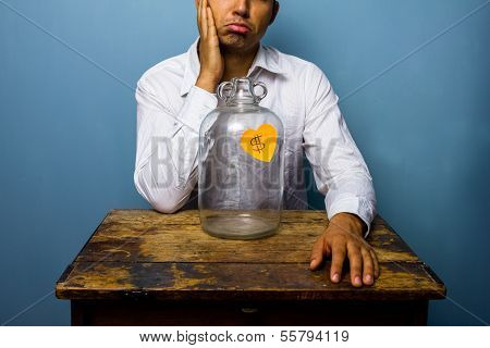 Sad Man Has Spent All His Money