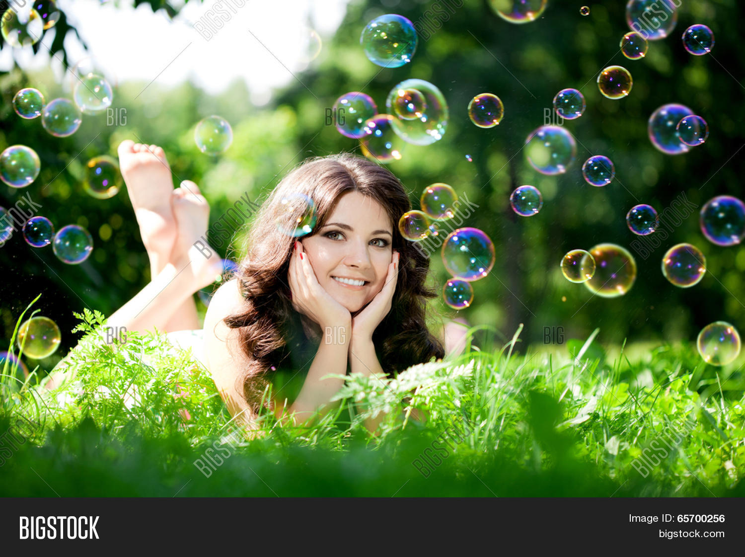 Woman Soap Bubbles Image & Photo (Free Trial) | Bigstock