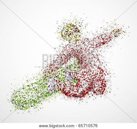 Abstract Snowboarder
