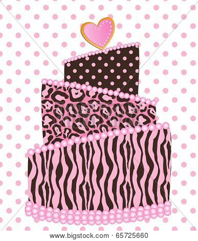 Leopard Zebra Wedding Cake