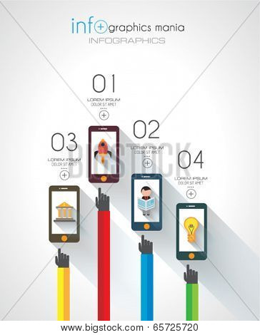 Flat UI design concepts for unique infographics, seo, web template branding. Concepts eÃ?Ã?Ã?ÃÂ²ements for web banners and brochure or covers.