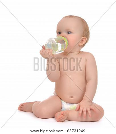 Infant Child Baby Girl Toddler Sitting Happy Holding Breastfeeding