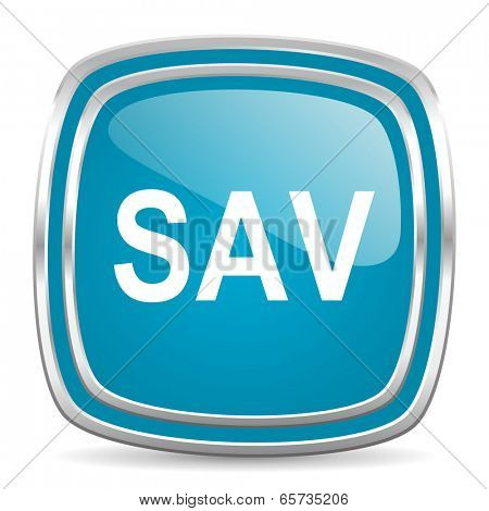 sav blue glossy icon