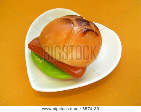 Mazapán de la hamburguesa.