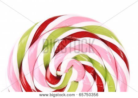 Lovely lollipop with red pinck green