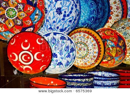 Souvenir keramiek In grote Bazaar Display