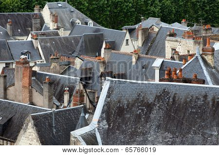 Roofs of Chinon town Vienne valley France