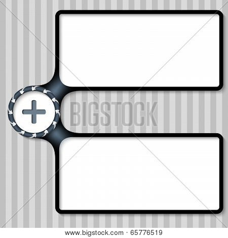 Double Box For Entering Text With Arrows And Plus Sign
