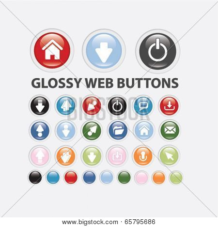 glossy web site buttons