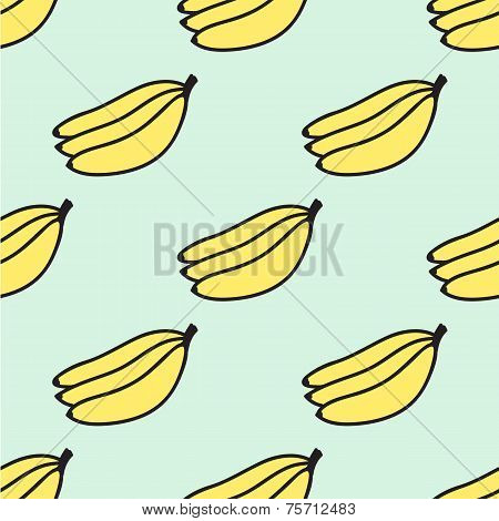 Seamless pattern with banana. Vector illustration.