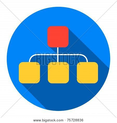 Local Area Network Icon. Flat