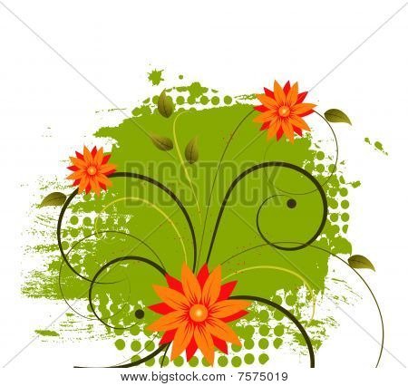 Grunge hintergrund Blume