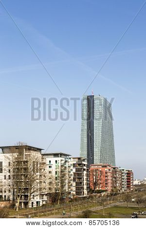 The New Seat Of The European Central Bank In Frankfurt