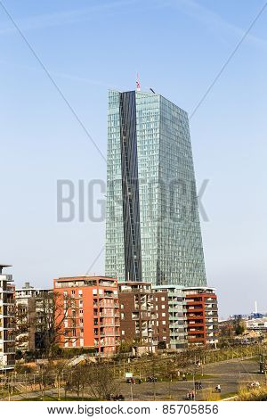 The New Seat Of The European Central Bank In Frankfurt