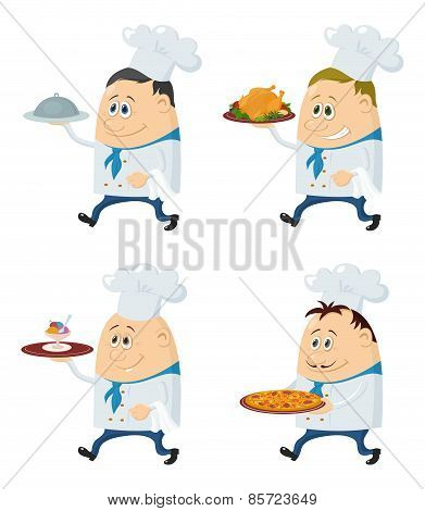 Cooks with trays set