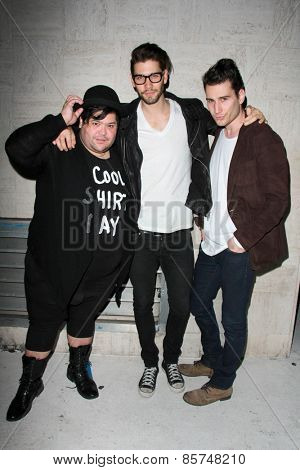 LOS ANGELES - MAR 12:  Harvey Guillen, Casey Jon Deidrick, John Garet Stoker at the Kode Magazine Spring 2015 Cover Party at the The Standard on March 12, 2015 in West Hollywood, CA