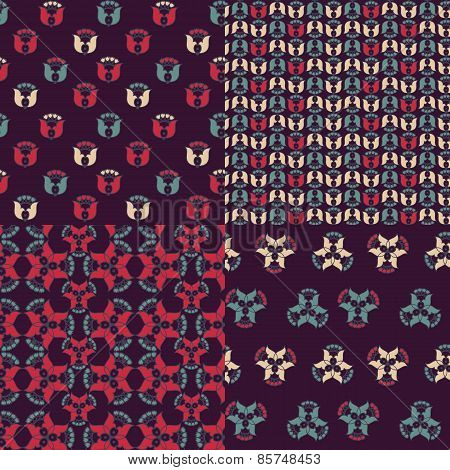Seamless Floral Pattern,  Set