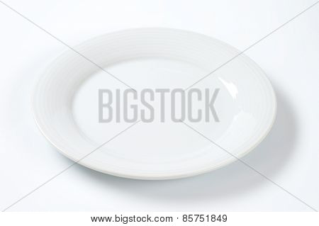 empty white plate on white background