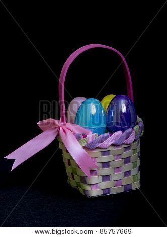 Side View Of Easter Egg Basket