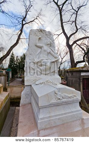 Grave Of Jean Alexandre Joseph Falguiere In Paris