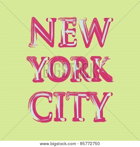 New york flag typography, t-shirt graphics, vectors