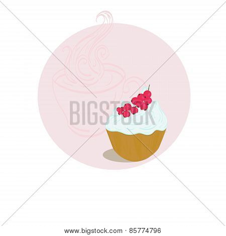 cake with red currant