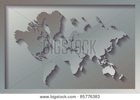 World Map Embossed