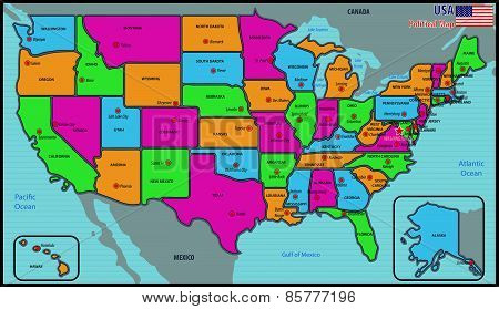 United States of America Political Map