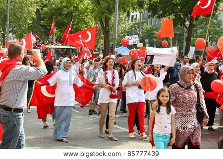 Pro Erdogan Demonstration In Munich, Germany