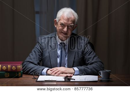Smiling Senior Businessman