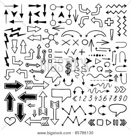 Huge set of hand drawn elements.