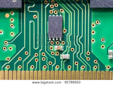 Macro Shot Of Electronic Board