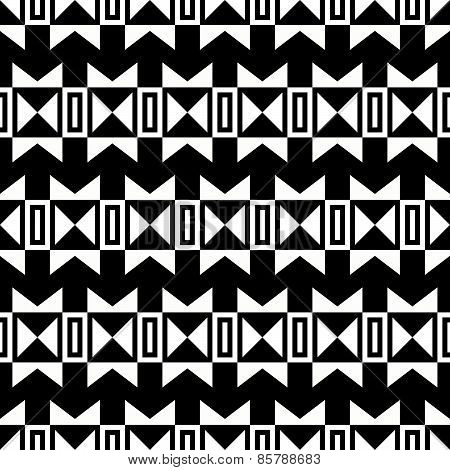Black And White Indian Seamless Ornament