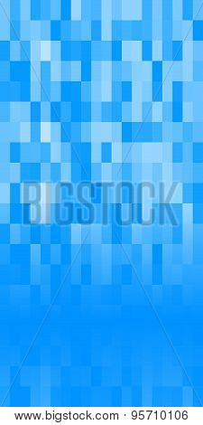 Flyer Rain Effect Mosaic Glowing Rectangle Of Blue Background