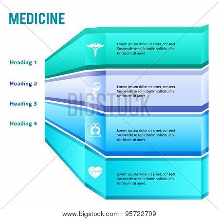 Presentation Template Medicine Infographics Glowing Stripes