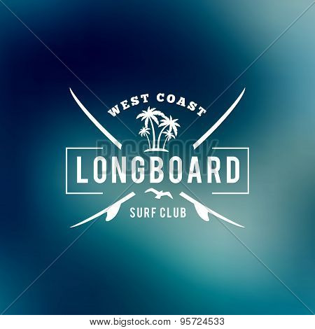 Vintage Hipster Summer Holidays Label Or Badge. Vector Design Element On Coloful Summer Background