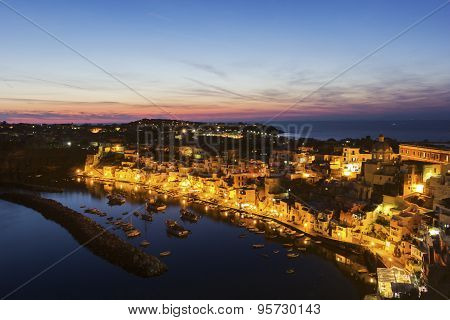 Marina Della Corricella In Procida In Italy