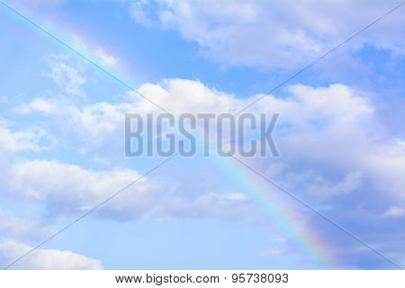 Rainbow in the sky its is colorful and beautiful