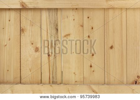 Natural Unpainted Wood Panel With Squared Balk Background