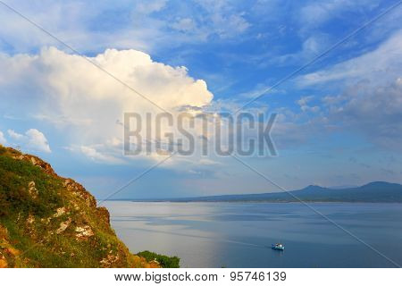 Armenia. Lake Sevan. Mountain landscape.
