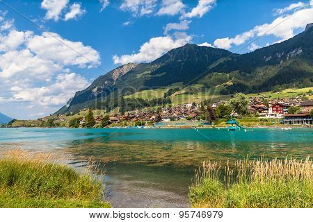 Small Town Lungern In Swiss Alps