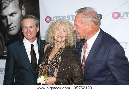 LOS ANGELES - JUL 11:  Allan Glaser, Connie Stevens, Tab Hunter at the 