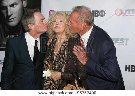 LOS ANGELES - JUL 11:  Allan Glaser, Connie Stevens, Tab Hunter at the 